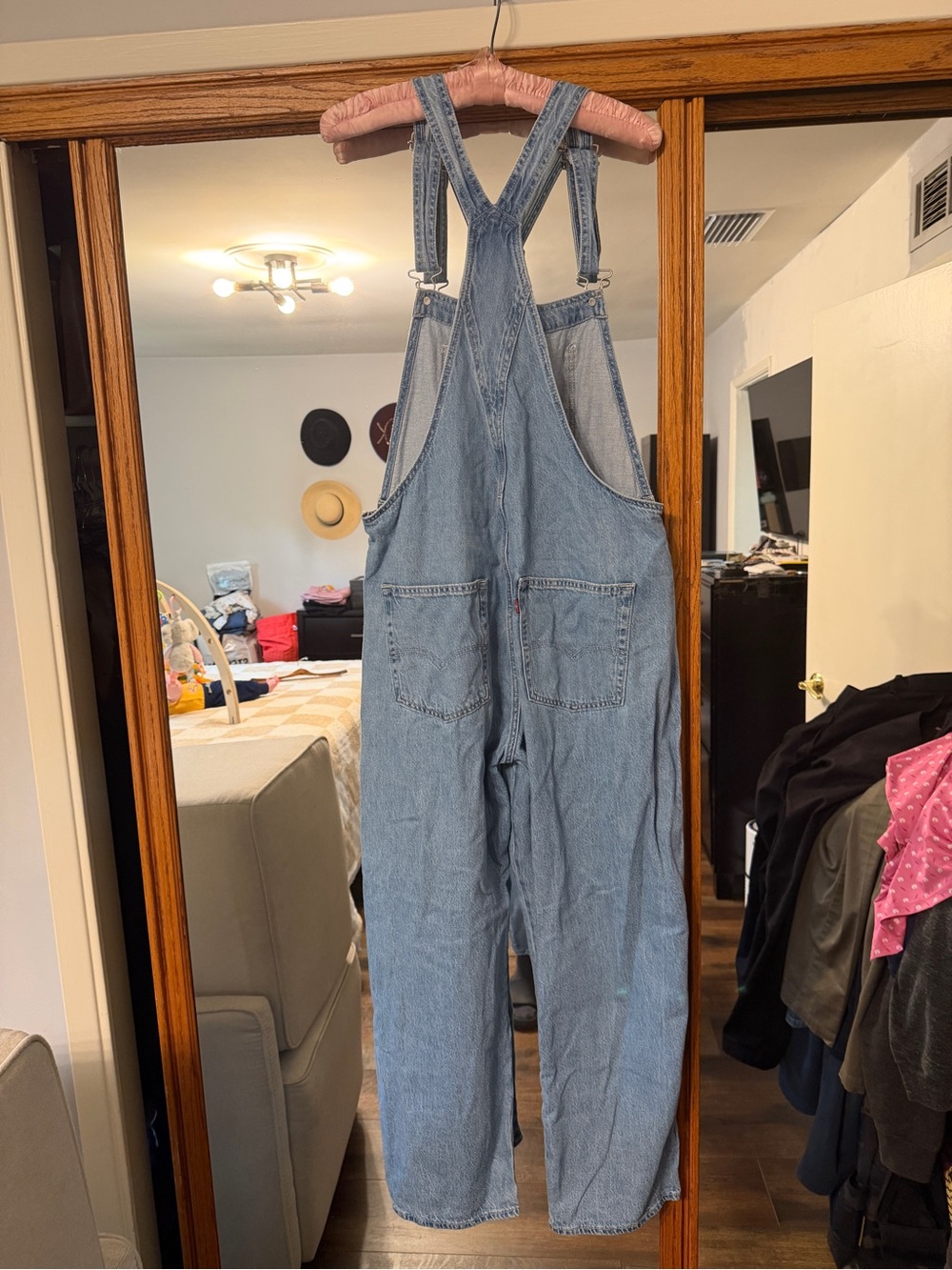 Levi's Light Blue Denim Overalls with Branded Patch - Picture 2 of 5